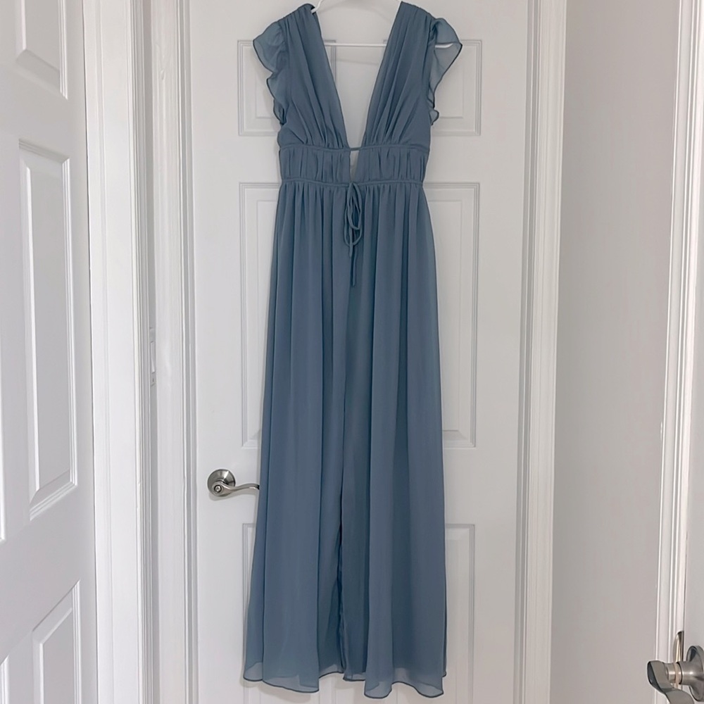 Lulus Maxi Dress Dusty Blue